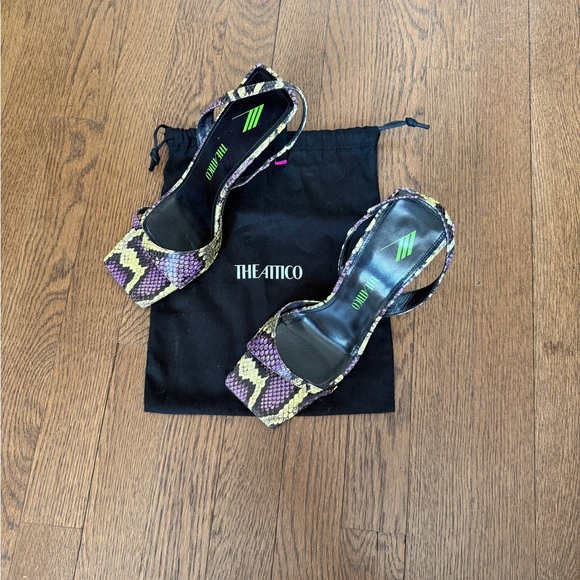 THE ATTICO Ginger Python Sandals - Picture 9 of 11